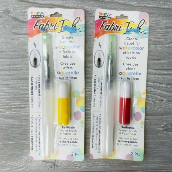 Nwt lot of Fabric paint and markers Uchida Watercolor fabri-ink fabric craft diy - Picture 7 of 10